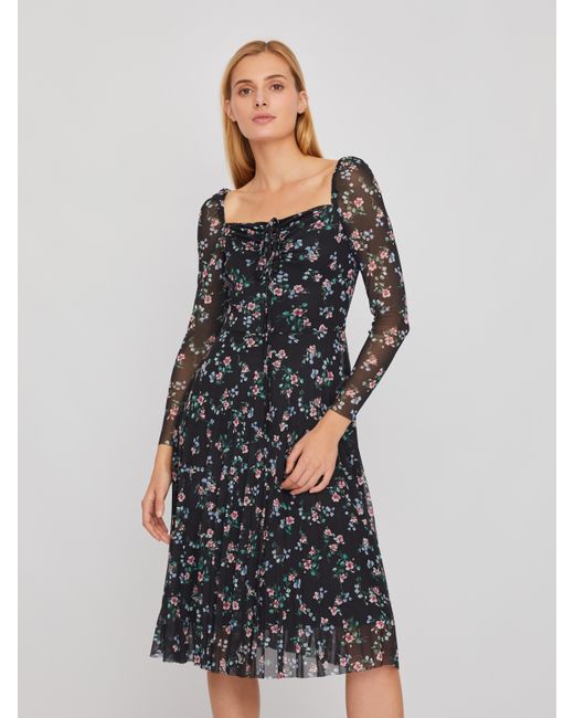 Zolla Платье длины миди с плиссировкой и цветочным принтом