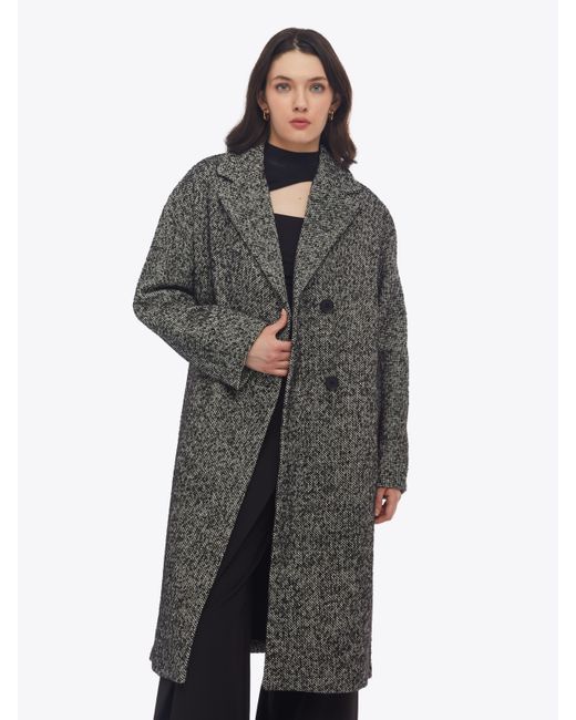 Zolla Длинное пальто без утеплителя с шерстю и поясом на талии