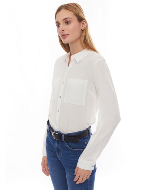 Zolla Офисная рубашка из вискозы с карманами