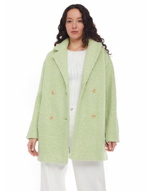 Zolla Укороченное пальто из ткани букле без утеплителя на пуговицах