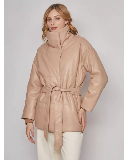 Zolla Тёплая куртка из экокожи с поясом