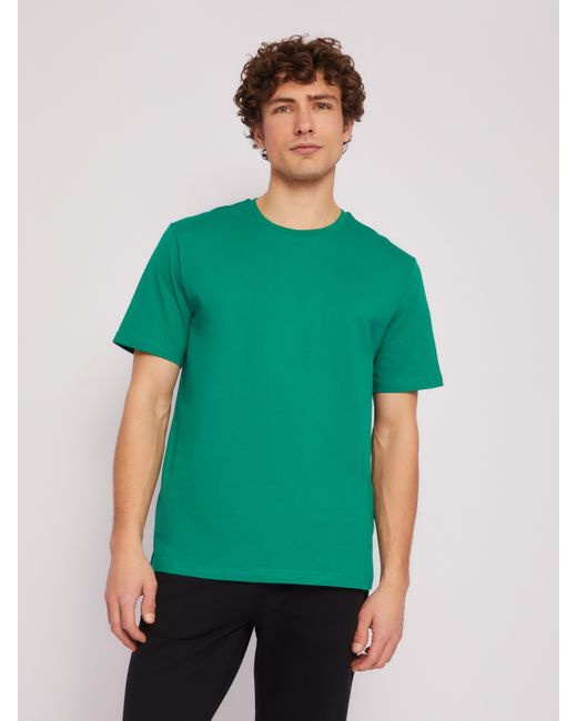 Zolla Однотонная футболка из хлопка с коротким рукавом